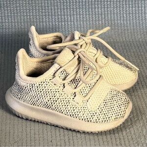 Adidas Tubular Shadow Knit Sneakers Beige/Cream Toddler Size 4C